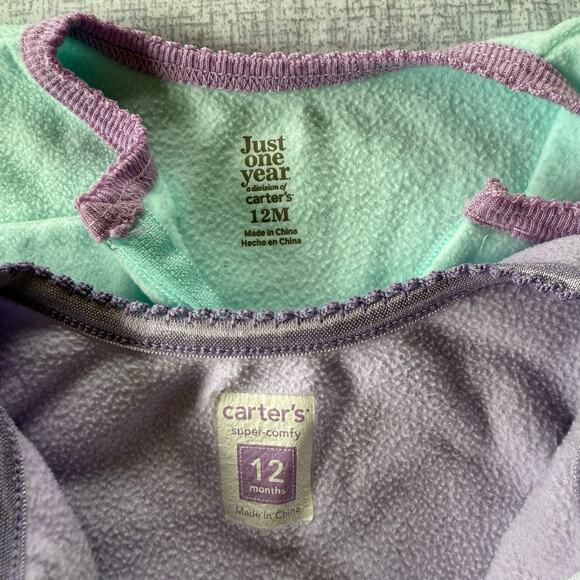 12 Month Fleece Footed Sleepers - Picture 5 of 5